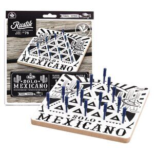 Made in Canada Rustik Classic Travel  Board Game - Solo Mexicano  Bilingual